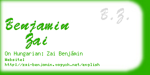 benjamin zai business card