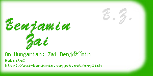 benjamin zai business card
